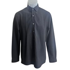 J Ferrar Mens Slim Fit Stretch Dress Shirt Black Small 14-14.5 32/33
