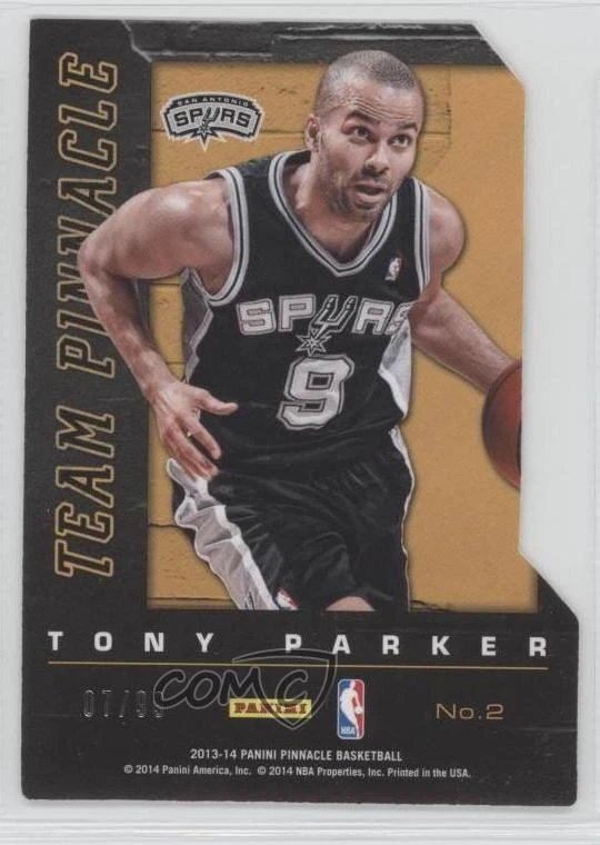 2013-14 Panini Pinnacle Team Die-Cut /99 Russell Westbrook Tony Parker #2 HOF - Image 2 of 2
