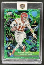 2025 Topps Cosmic Chrome Patrick Mahomes II Green Space Dust Refractor #/75