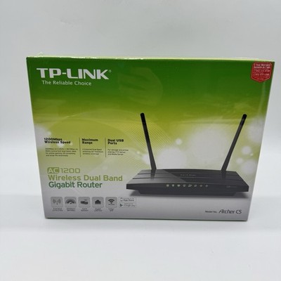 TP-Link Archer C5 AC1200 Wireless Dual Band Gigabit Router 1200Mbps NEW SEALED