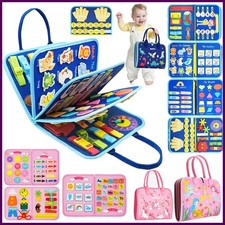 Juguetes Montessori de tablero de actividades para niños pequeños Libro de activ
