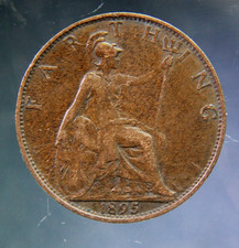Great Britain, Farthing, 1895 bronze coin, Victoria