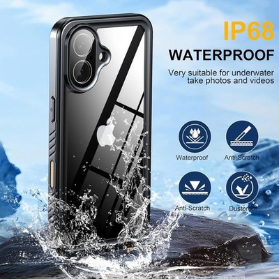 iPhone 17 Hülle IP68 Wasserdicht 360 Full Body Versiegelt Schutzhülle 