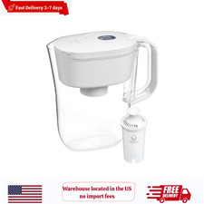 Brita Small 6 Cup Denali Water Filter Pitcher with 1 Brita Standard Filter, Whit