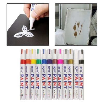 12x Permanent Paint Marker Pen für Autoreifen 4,5 mm Zeichnung 12 Farben