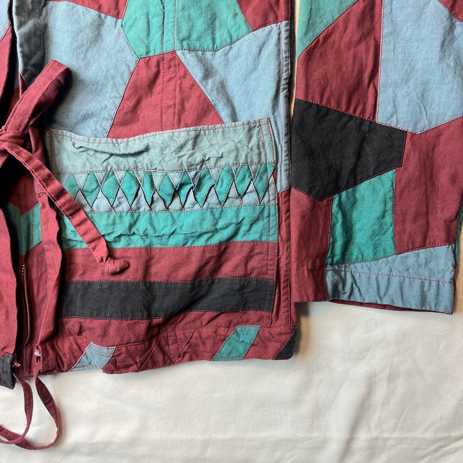 Patchwork Jacket Handmade in Bali Boho Artsy Zip … - image 3