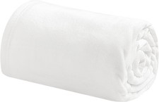 Children's plush blanket suitable for boys and girls Size: 43x55 inches,white.