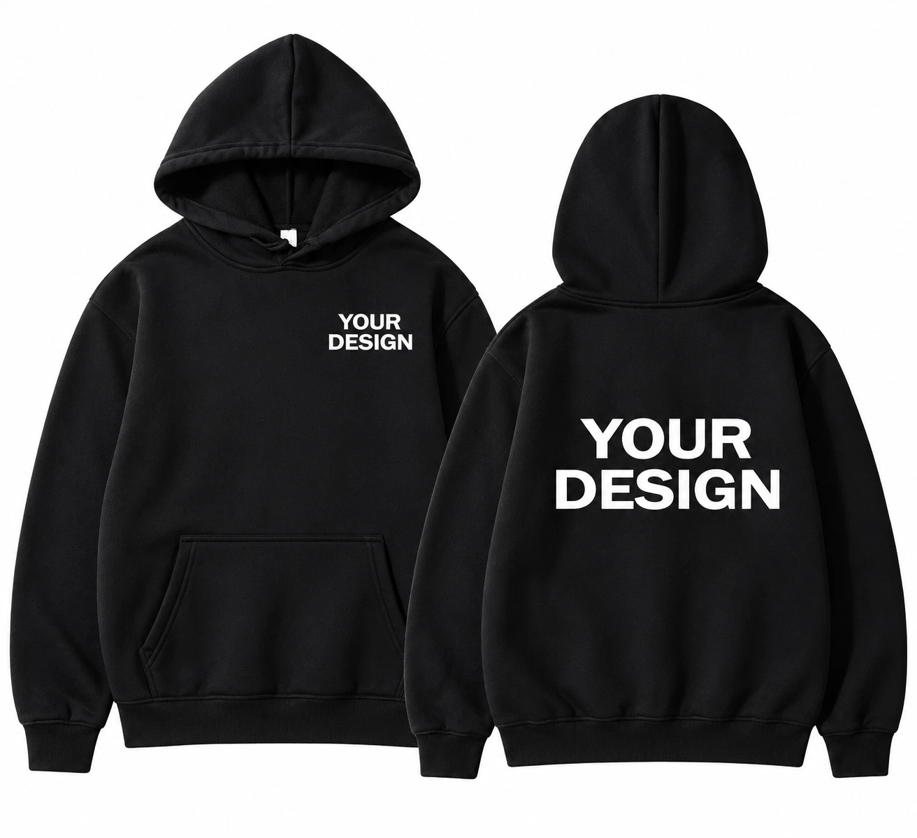 Custom Hoodie Personalized Front and Back Print Pullover Sweatshirt - product detail image 1