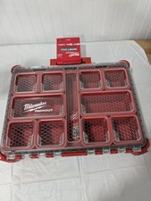 Milwaukee 10-Bin Impact Resistant Polymer Packout Case Organizer 48-22-8430
