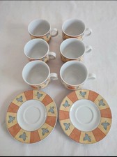 Tassen Untertassen Geschirr, Mitterteich Bavaria, Porzellan, Vintage Top Zustand