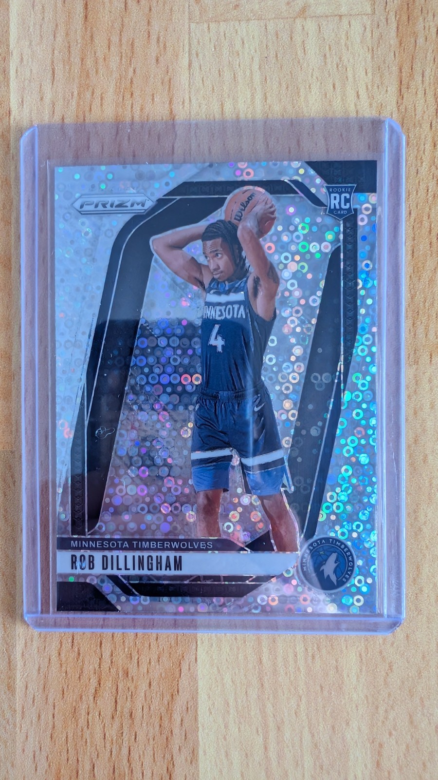 2024-25 Panini Prizm Rob Dillingham RC #250 Fast Break Disco Rookie Bulls