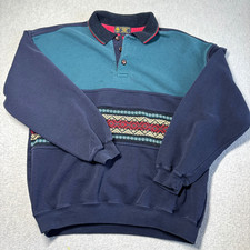Brooks Brothers Sweater Mens Large Vintage Colorblock Pullover England Fair Isle