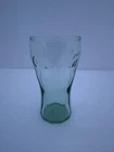 Vintage- 4.5” Green Coca- Cola Glass Classic Design Script Logo 6 oz Juice Glass