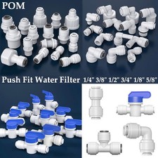 Push Fit Pipe Tube Connector Reducers Straight Fitting 1/4" 3/8" 1/2" 3/4"~5/8"