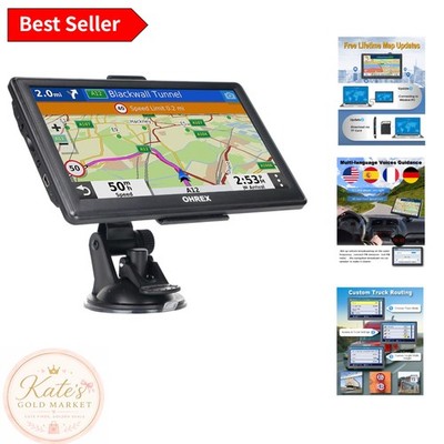 Advanced 7-Inch GPS Navigation for Truckers - Lane Assist & Custom Routing