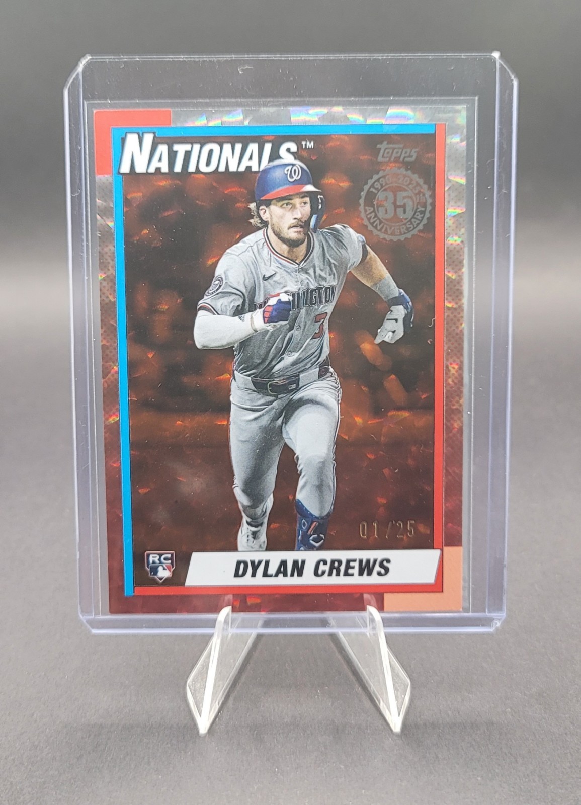 2025 Topps Series 2 1990 Topps Orange Crackle 1/25 Dylan Crews Rookie #90B2-11