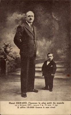 Ak Henri Renard, l'homme le plus petit du monde, 70cm, 14kg - 4739825