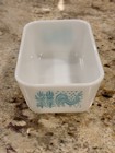 Vintage Pyrex 502 Amish Butterprint Fridgie (1.5  pt) (Turquoise - No Lid) — photo 2