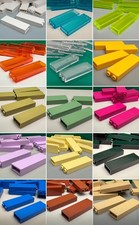 LEGO Brick Pillar Column Wall Transparent Green White Brown 1x2x5 - 4, 6 Pieces