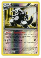 Aggron Reverse Holo 80/124 Dragons Exalted Pokemon Card