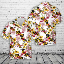 Maryland Flag Oriole Bird Hawaiian Shirt