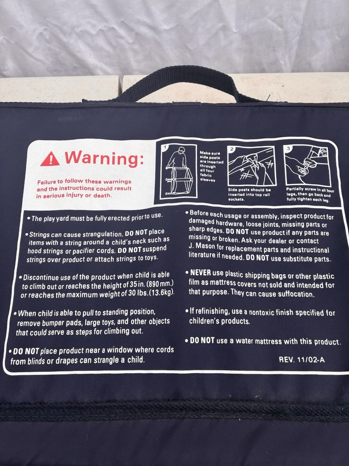 Портативный игровой двор / детский манеж J. Mason «Safe Surround» — легкий/складной - Изображение 3 из 4