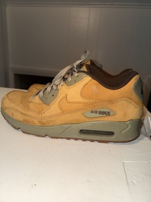 NIKE AIR MAX 90  PREMIUM WHEAT/OLIVE/BAROQUE BROWN MENS Size 9.5