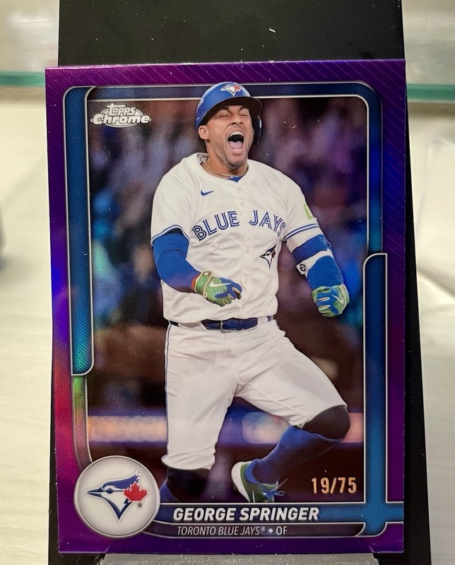 2026 MLB Topps Chrome George Springer Purple Refractor /75 Fresh Pull