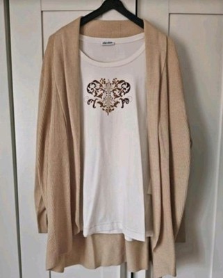 neuw. leichte Strickjacke Lagenlook & Gerry Weber Shirt 46 XL Damenjacke Mode 