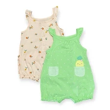 NWOT CARTER’S 2 Piece Bundle Sleeveless Rompers Baby Girl size 3M