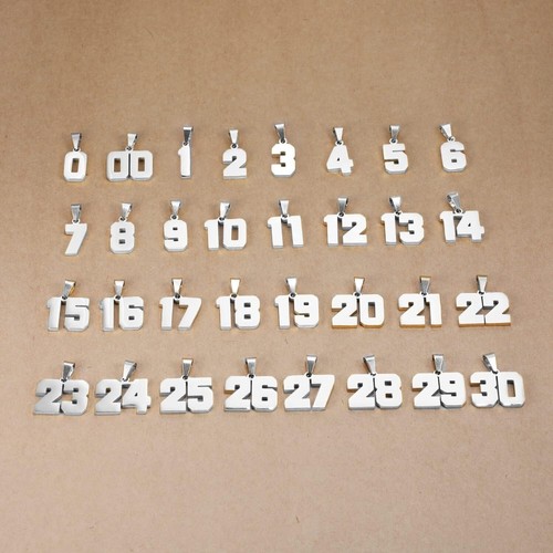 Number Necklace for Men Silver Athletes Number Chain Stainless Steel Charm Pe... - Picture 4 of 7