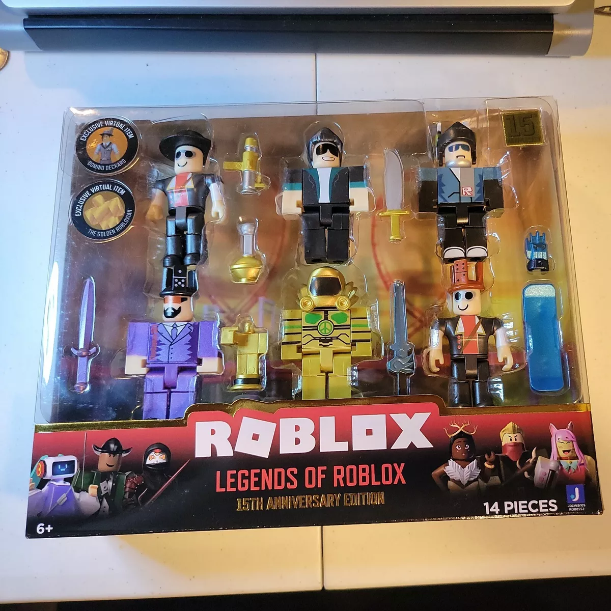 Jazwares Legends of Roblox 15th Anniversary, 6 Action Figure Pack *2 ITEM  CODES*