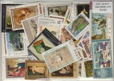 200 verschiedene Briefmarken  Gemälde , Kunst , Antik , Maler , Malerei