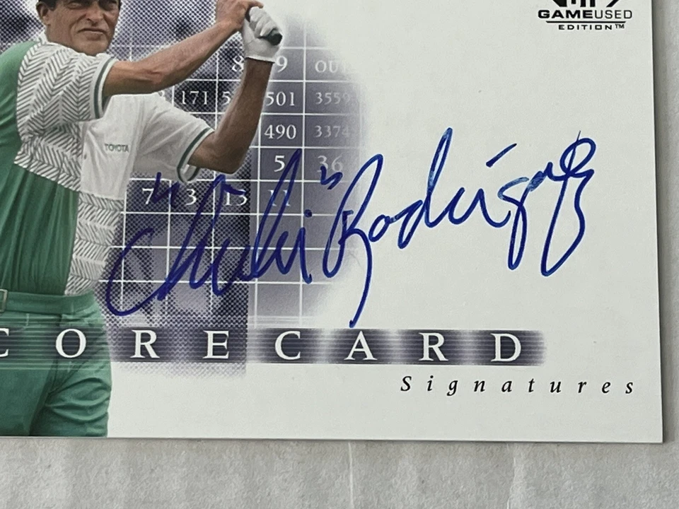 Chi Chi Rodriguez 2002 Upper Deck SP Game Used Edition Scorecard Auto Golf HOF🔥 - Image 2 of 3