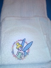 TINKERBEL TOWEL SET/LOVELY EMBROIDERED /TOWELS /GIFTS CHILDRENS/CARTOON