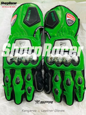 Ducati Corse Motorcycle Motorbike Racing Leather Gloves