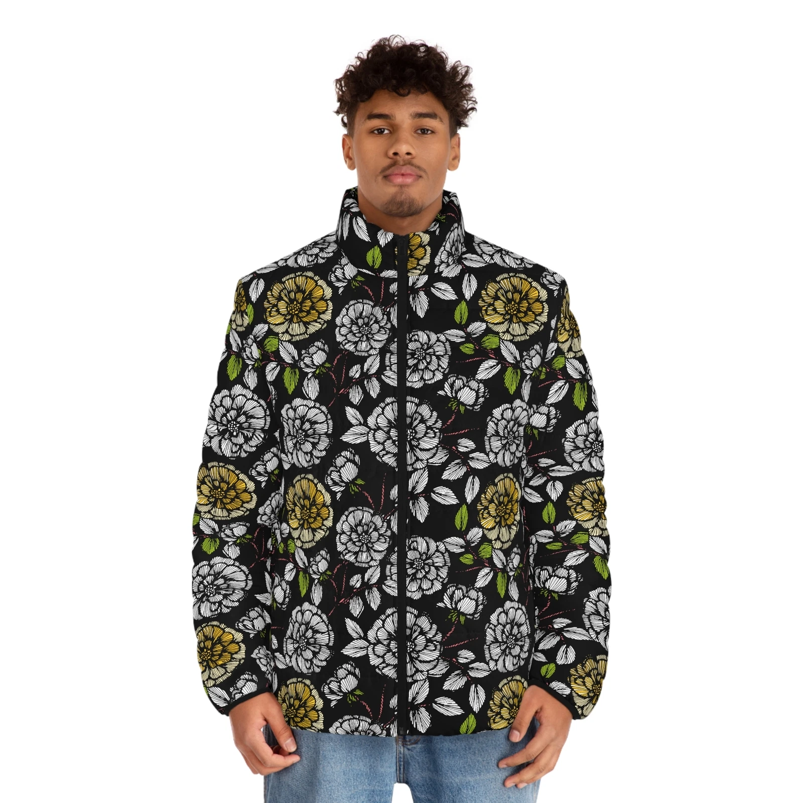 Rose Invasion - Unisex Puffer Jacket