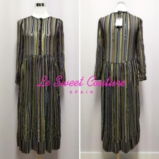 ZARA WOMAN NWT SALE! SEQUIN STRIPED MIDI DRESS SIZE XS 6895/250