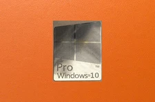 1 PCS Sticker for window 10 Pro Badge Logo Decal Silver Chrome 16mm x 23mm USA