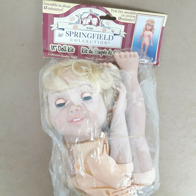 1996 Springfield Collection Fibre Craft Vinyl 18" Doll Kit Sarah 30906r