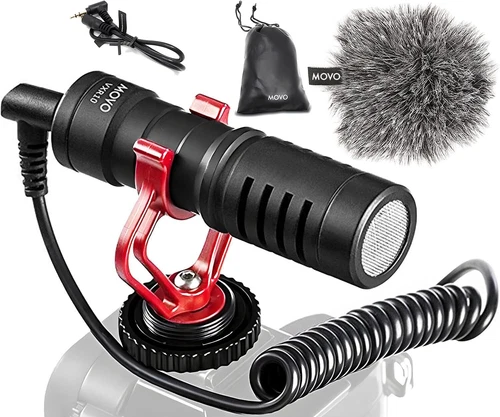 Movo VXR10 Universal Shotgun Mic for Camera - Camera Microphone for DSLR-----
