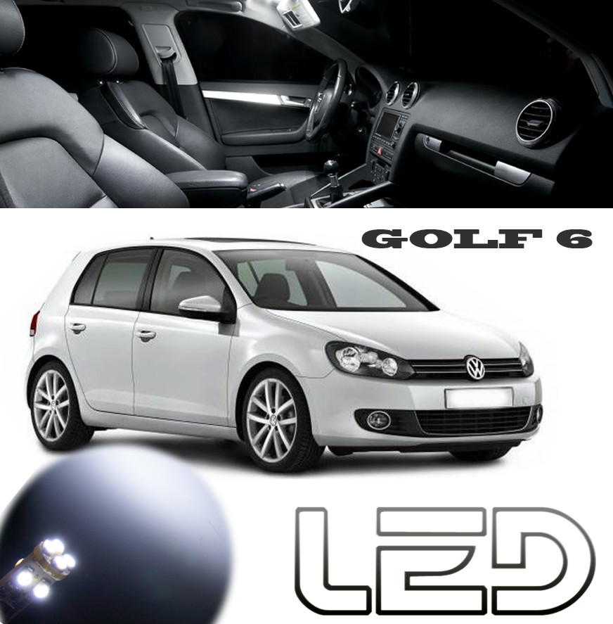 Pack LED Golf 6 VI éclairage intérieur blanc premium