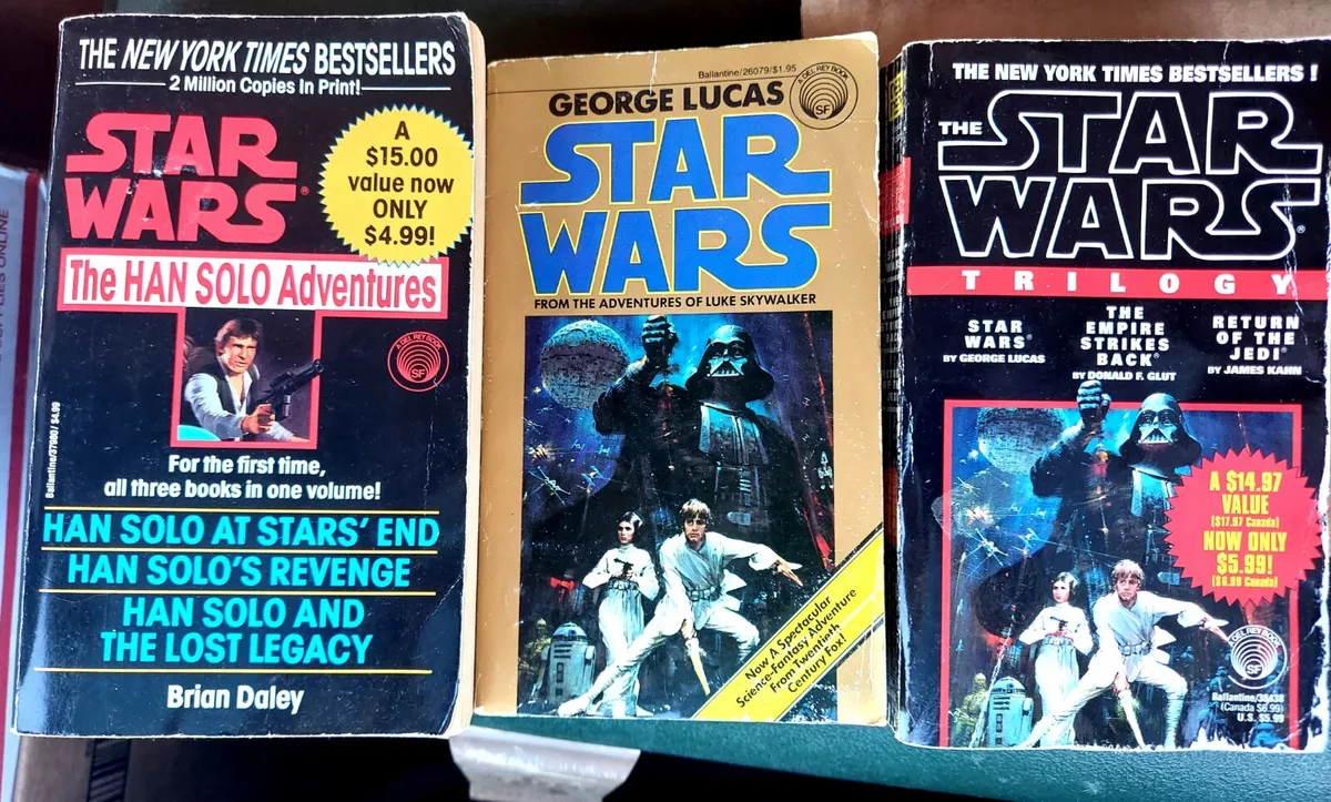 Star Wars Del-Rey Paperback book Vintage 70s 80s Lot of 3 Han Solo