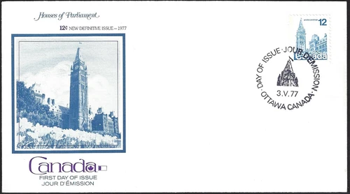 🍁Canada   #714   "Parliament Buildings"     Brand New 1977 Fleetwood Cover