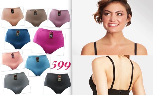 Set 3 6 12 Damen Frauen Nylon Unterwäsche Slips Höschen Slips Bikinis S ~ XL #599 - Bild 1 von 2