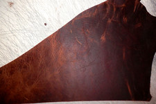 4"x16" DARK BROWN OIL TANNED UTILITY LEATHER COWHIDE avg 1.4mm thick 2013