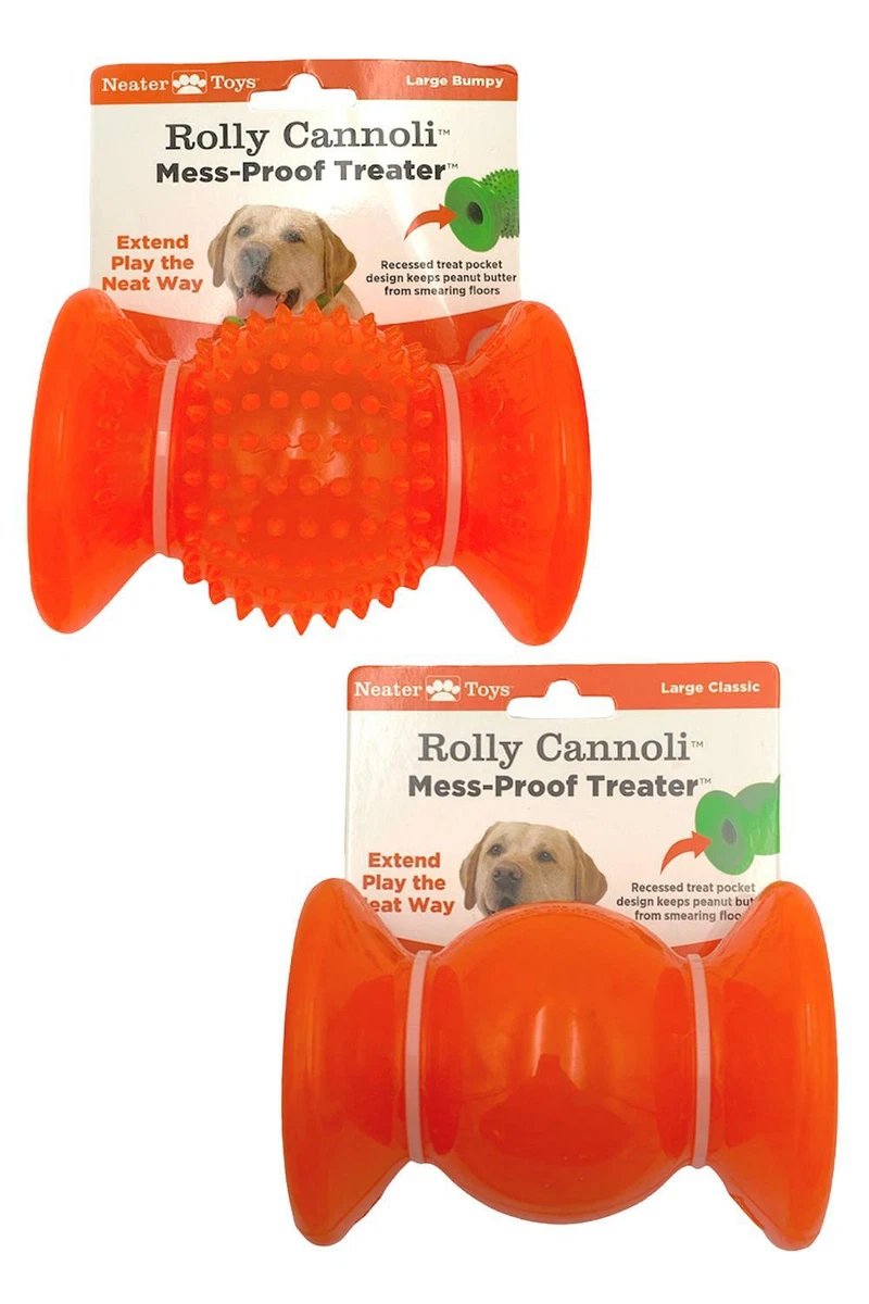 Neater Pets Rolly Cannoli Treat Dispenser Dog Toys Orange - Set of 2