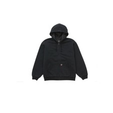 Supreme Dickies Quilted Lined Zip Up Hooded Sweatshirt Black Size: XL