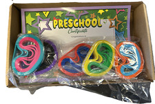 30 Pcs Preschool Diploma Award Certificates and Rubber Wristbands Colorful Certi