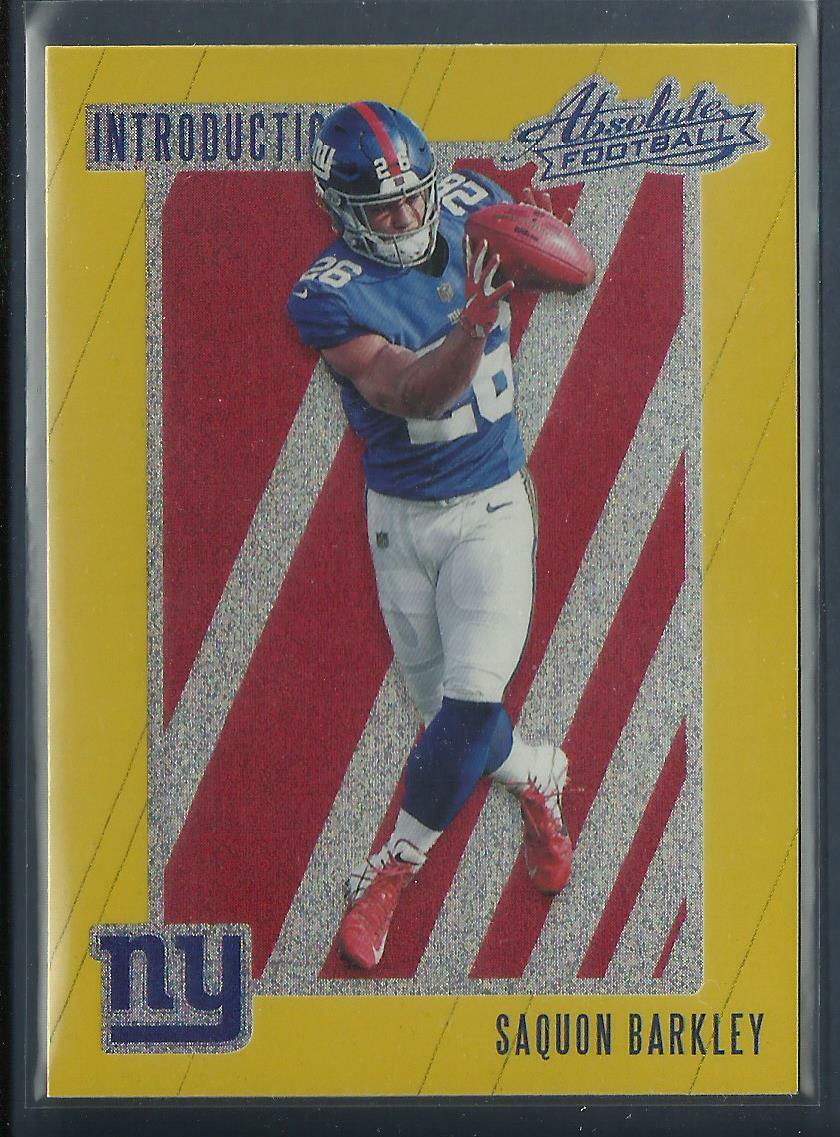 Saquon Barkley RC 2018 Panini Absolute Introductions SPECTRUM GOLD Rookie Giants